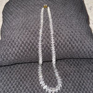Crystal necklace with QZ clasp